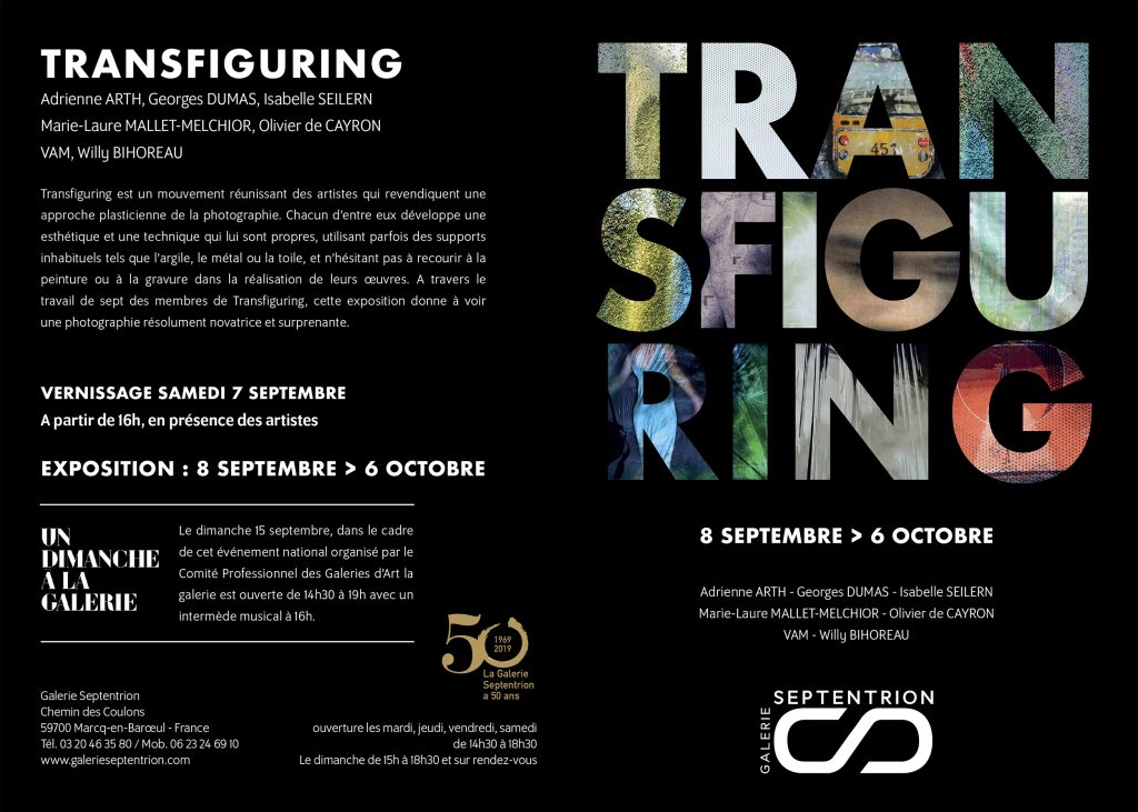 Georges Dumas carton Invitation expo Transfiguring